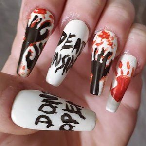 Hand Painted The Walking Dead Press On Nails